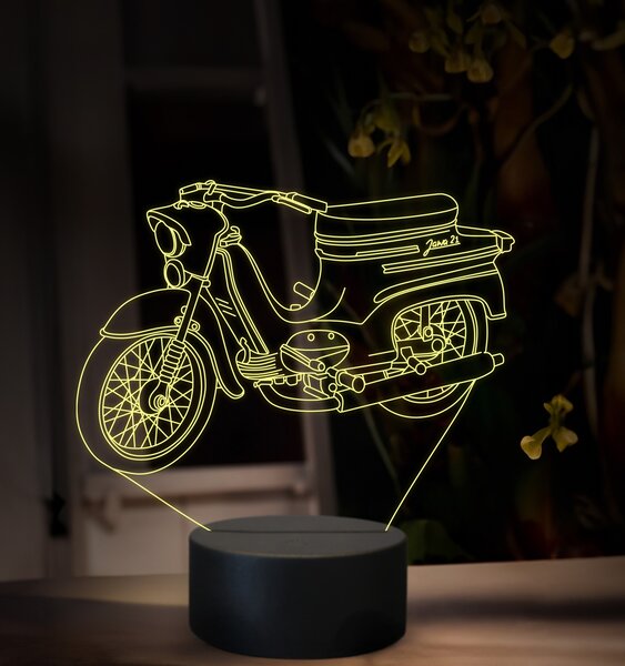 Beling 3D lampa, Jawa 50 typ 21, 16 farebná ZZ75