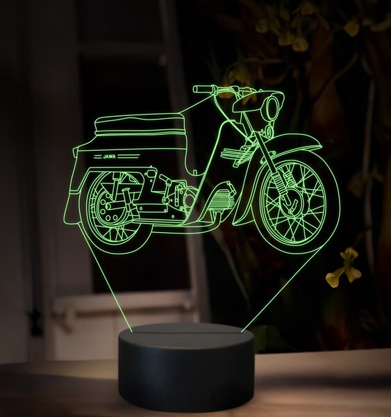 Beling 3D lampa, Jawa 50 typ 20, 16 farebná ZZ74