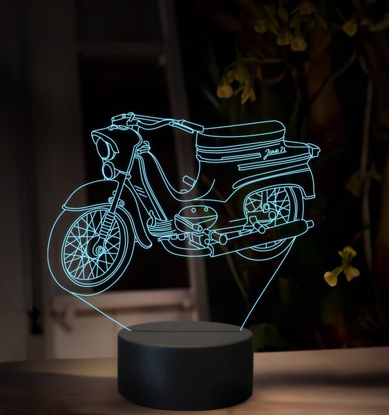 Beling 3D lampa, Jawa 50 typ 21, 16 farebná ZZ75
