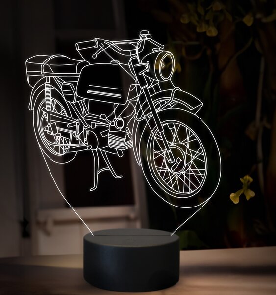 Beling 3D lampa, Jawa 50 typ 23, 16 farebná ZZ76