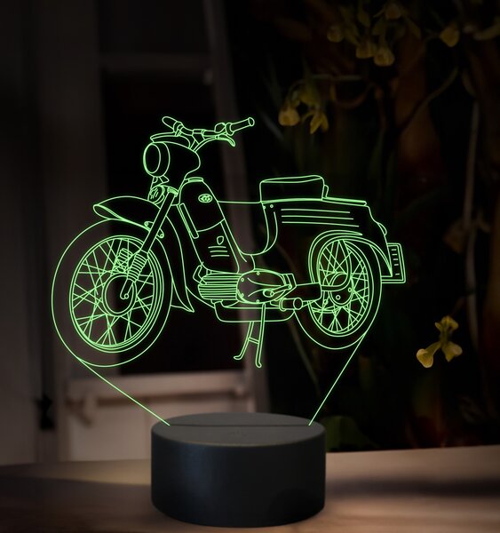 Beling 3D lampa, Jawa 50 typ 555, 16 farebná ZZ77