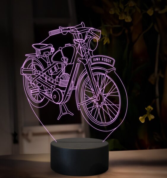 Beling 3D lampa, JAWA 100 Robot, 16 farebná ZZ78