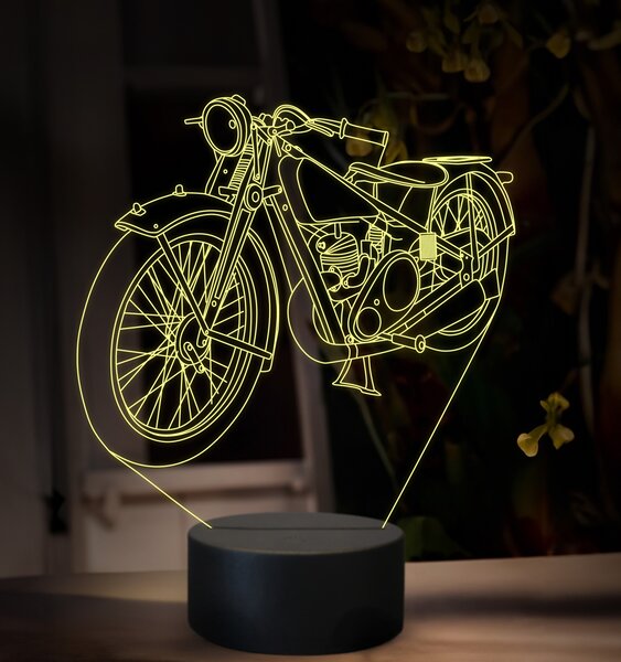 Beling 3D lampa, JAWA 175 Villiers, 16 farebná ZZ79