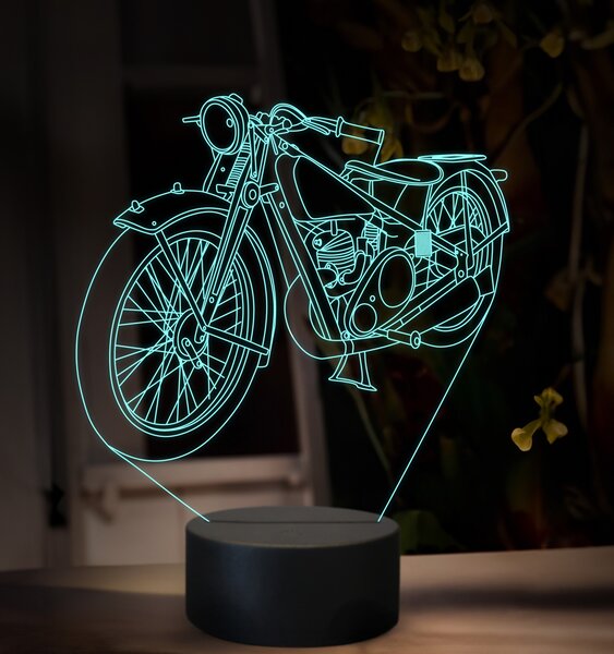 Beling 3D lampa, JAWA 175 Villiers, 16 farebná ZZ79