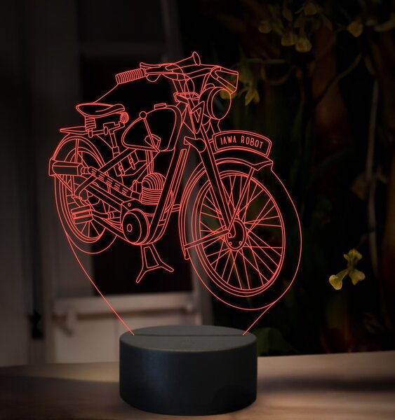 Beling 3D lampa, JAWA 100 Robot, 16 farebná ZZ78