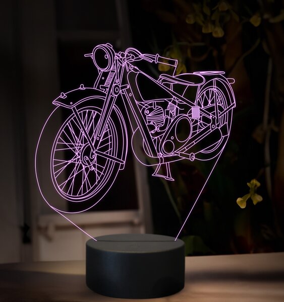 Beling 3D lampa, JAWA 175 Villiers, 16 farebná ZZ79