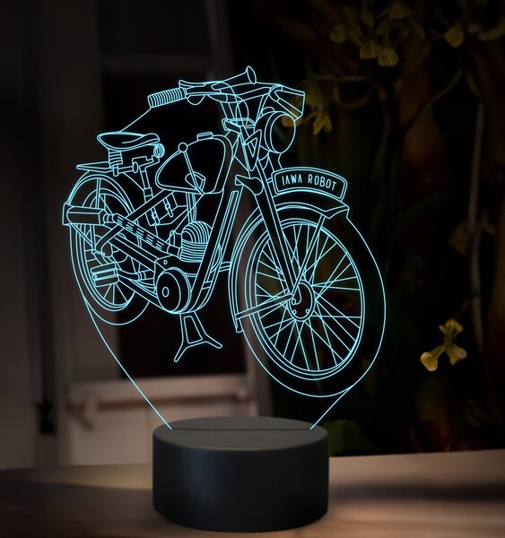 Beling 3D lampa, JAWA 100 Robot, 16 farebná ZZ78