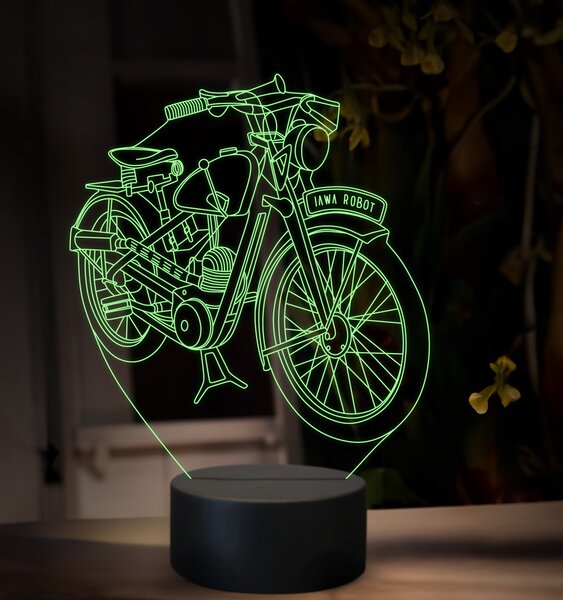 Beling 3D lampa, JAWA 100 Robot, 16 farebná ZZ78