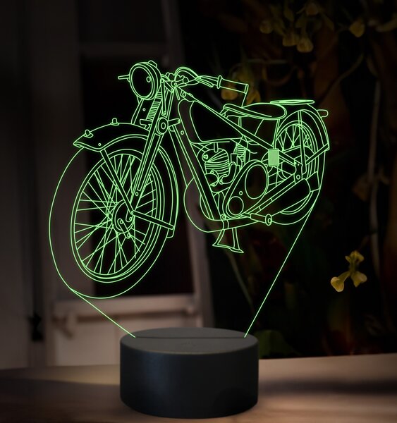 Beling 3D lampa, JAWA 175 Villiers, 16 farebná ZZ79