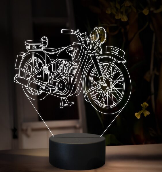 Beling 3D lampa, Jawa 250 special 1938, 16 farebná ZZ81