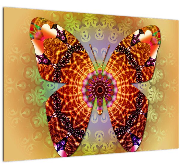 Obraz - Etno motýľ (70x50 cm)