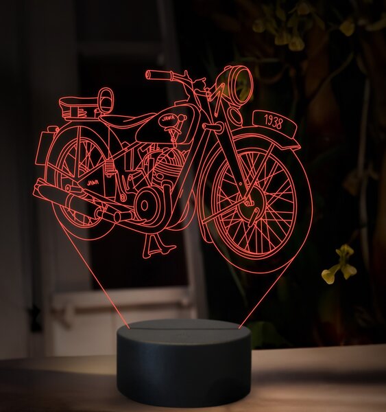 Beling 3D lampa, Jawa 250 special 1938, 16 farebná ZZ81