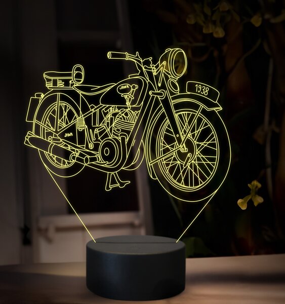 Beling 3D lampa, Jawa 250 special 1938, 16 farebná ZZ81