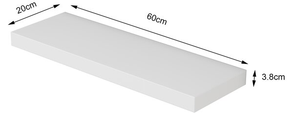 Nástenná polica Houseland Weda 60 cm biela