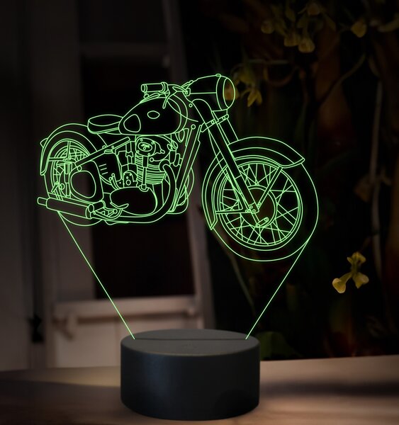 Beling 3D lampa, Jawa 500 OHC Typ 15, 16 farebná ZZ85