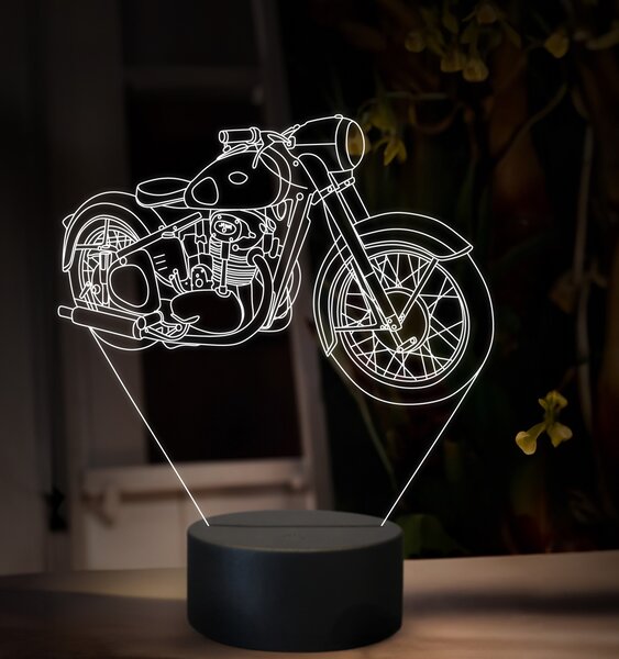 Beling 3D lampa, Jawa 500 OHC Typ 15, 16 farebná ZZ85