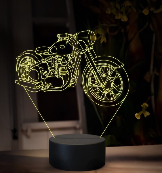 Beling 3D lampa, Jawa 500 OHC Typ 15, 16 farebná ZZ85