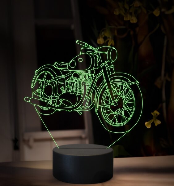 Beling 3D lampa, Jawa 500 OHC Typ 15 - 2, 16 farebná ZZ84