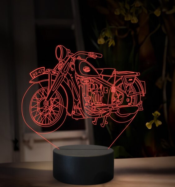Beling 3D lampa, Jawa 500 OHV ročník 1930, 16 farebná ZZ86