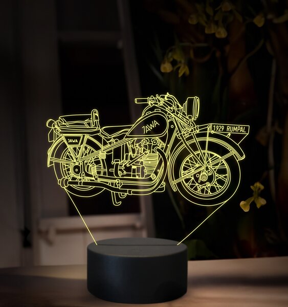Beling 3D lampa, Jawa 500 OHV Rumpál, 16 farebná ZZ87