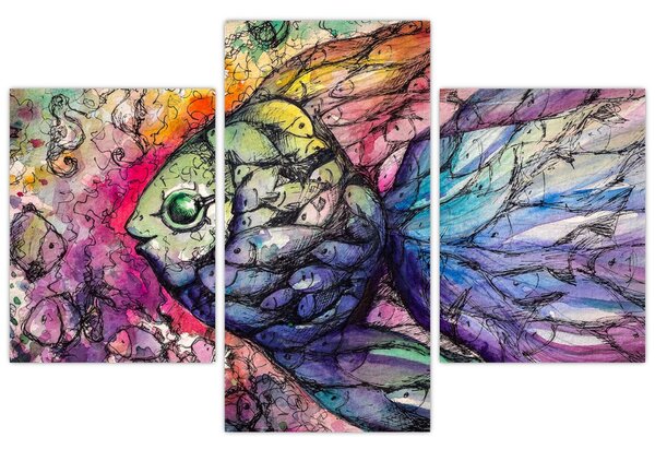 Obraz - Farebná rybička (90x60 cm)