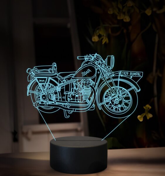 Beling 3D lampa, Jawa 500 OHV Rumpál, 16 farebná ZZ87
