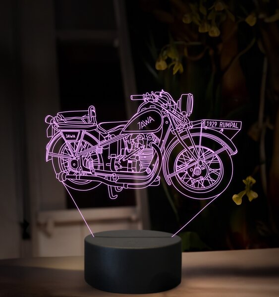 Beling 3D lampa, Jawa 500 OHV Rumpál, 16 farebná ZZ87