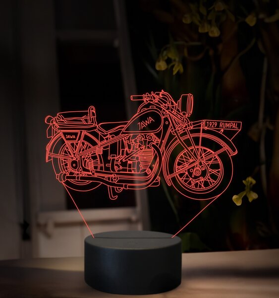 Beling 3D lampa, Jawa 500 OHV Rumpál, 16 farebná ZZ87