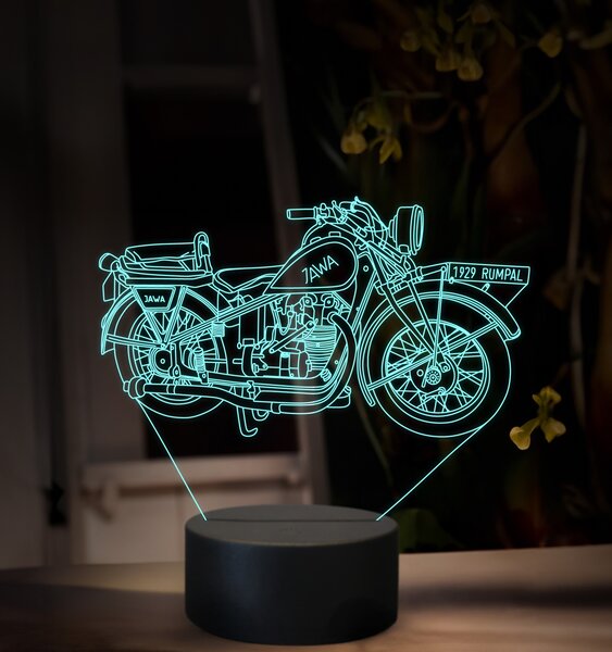 Beling 3D lampa, Jawa 500 OHV Rumpál, 16 farebná ZZ87