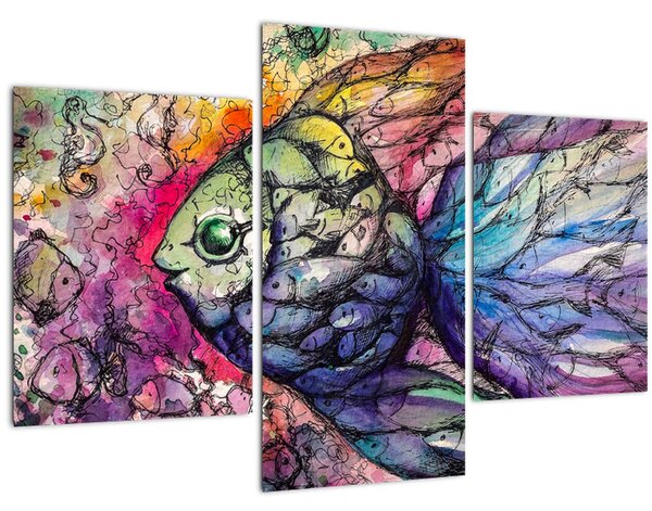 Obraz - Farebná rybička (90x60 cm)