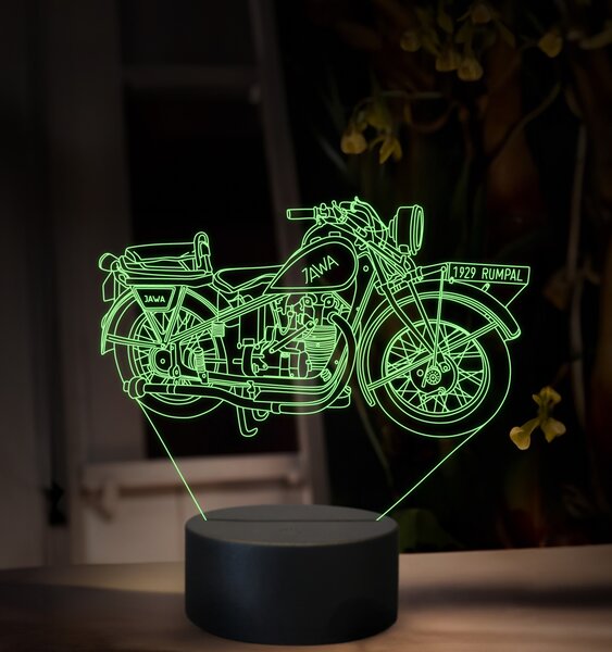 Beling 3D lampa, Jawa 500 OHV Rumpál, 16 farebná ZZ87