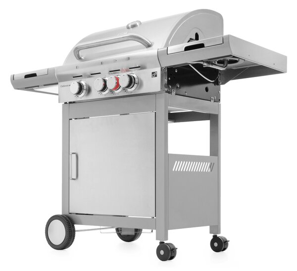 Plynový gril CALIFORNIA BBQ, 4 horáky, s redukčným ventilom, strieborná Penta CZ