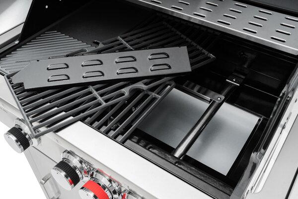 Plynový gril CALIFORNIA BBQ, 4 horáky, s redukčným ventilom, strieborná Penta CZ