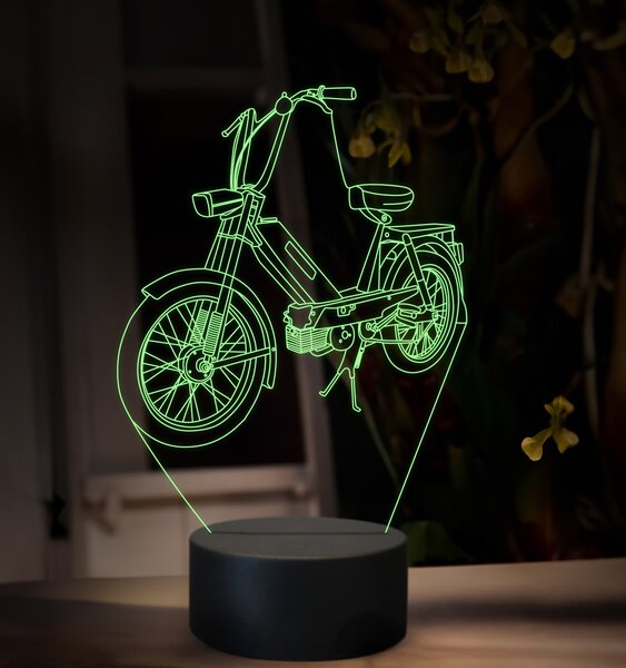 Beling 3D lampa, Jawa Babetta 207, 16 farebná ZZ88