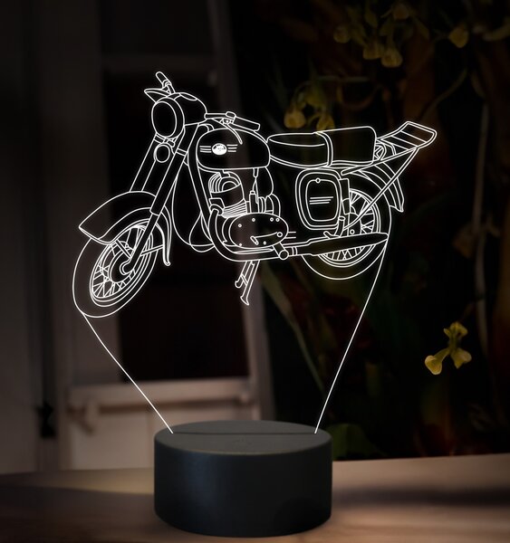 Beling 3D lampa, Jawa Cezeta 175, 16 farebná ZZ89