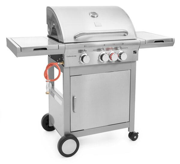 Plynový gril CALIFORNIA BBQ, 4 horáky, s redukčným ventilom, strieborná Penta CZ
