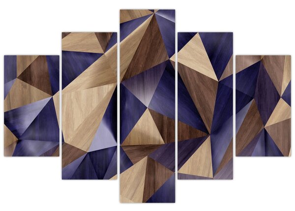 Obraz - 3D drevené trojuholníky (150x105 cm)