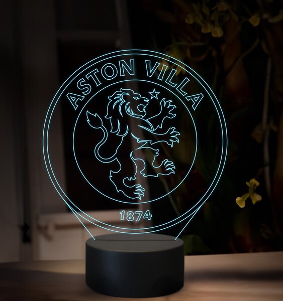 Beling 3D lampa, Aston Villa FC, futbalový darček, 16 farebná TZ27