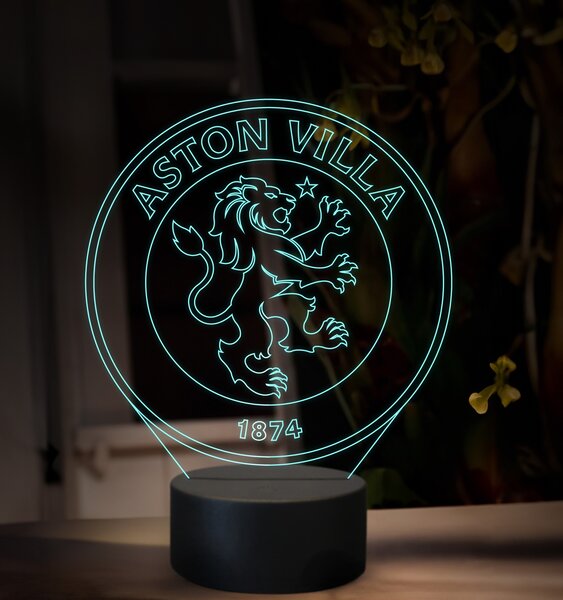Beling 3D lampa, Aston Villa FC, futbalový darček, 16 farebná TZ27