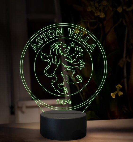 Beling 3D lampa, Aston Villa FC, futbalový darček, 16 farebná TZ27