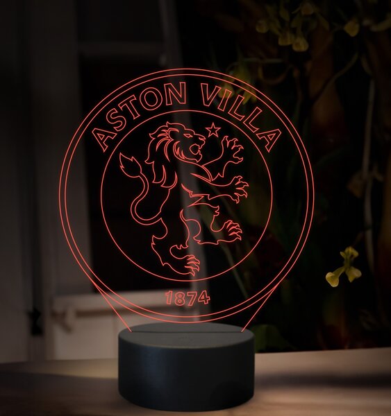 Beling 3D lampa, Aston Villa FC, futbalový darček, 16 farebná TZ27