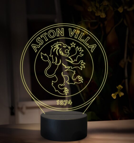 Beling 3D lampa, Aston Villa FC, futbalový darček, 16 farebná TZ27