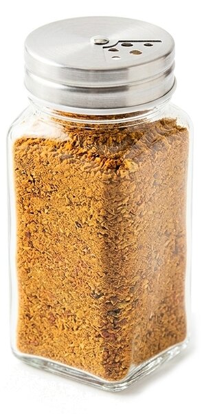 Usporadejto.cz Hranatá korenička s kovovým viečkom, 3 veľkosti sypátka, DUST, 120ml (1ks)