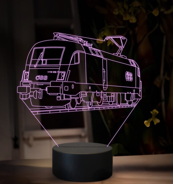 Beling 3D lampa, Elektrický rušeň Siemens ES-64-U2-(1), 16 farebná, SXQ51