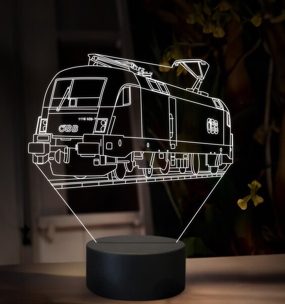 Beling 3D lampa, Elektrický rušeň Siemens ES-64-U2-(1), 16 farebná, SXQ51