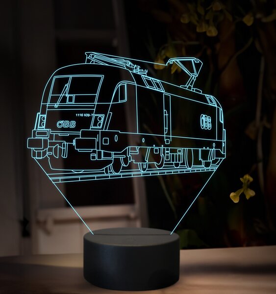 Beling 3D lampa, Elektrický rušeň Siemens ES-64-U2-(1), 16 farebná, SXQ51