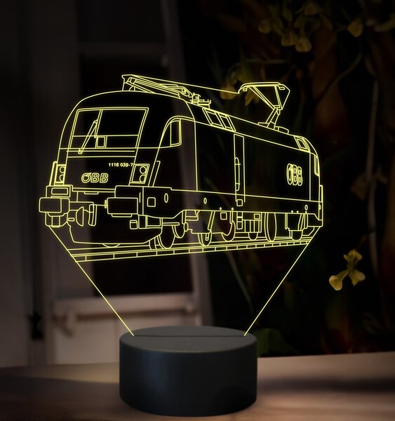 Beling 3D lampa, Elektrický rušeň Siemens ES-64-U2-(1), 16 farebná, SXQ51