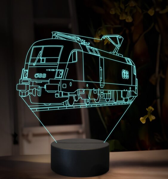 Beling 3D lampa, Elektrický rušeň Siemens ES-64-U2-(1), 16 farebná, SXQ51