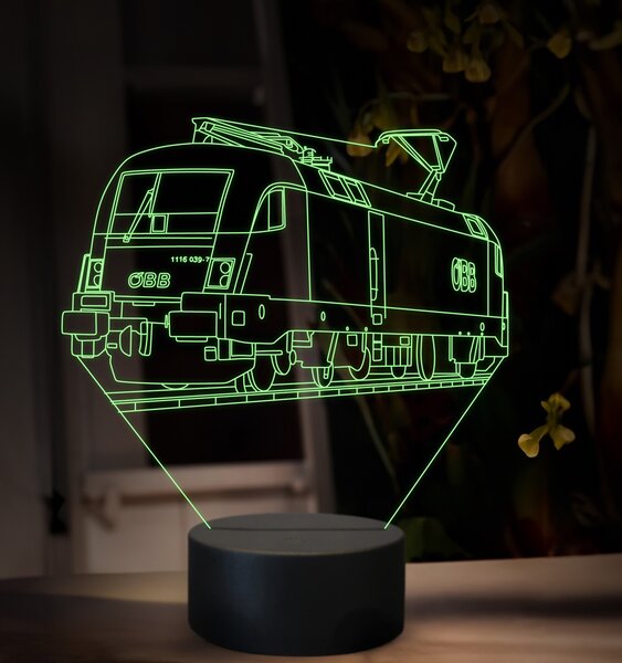 Beling 3D lampa, Elektrický rušeň Siemens ES-64-U2-(1), 16 farebná, SXQ51