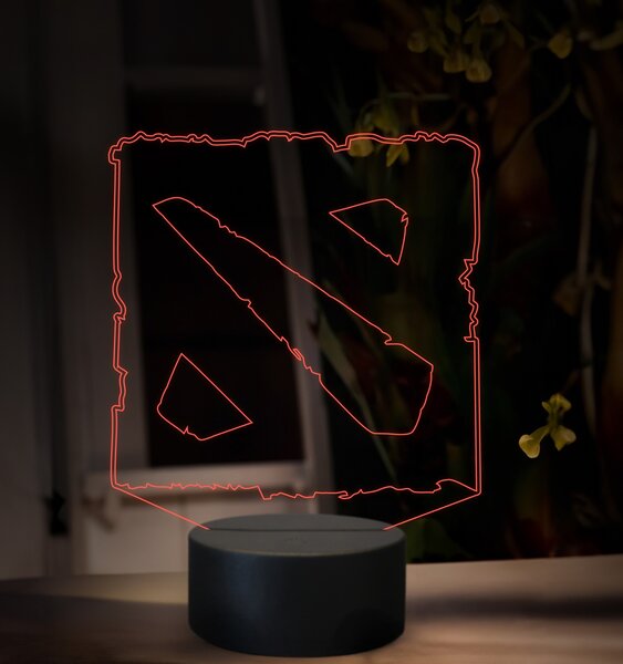 Beling 3D lampa, Game logo dota 2, 16 farebná, JRV3